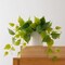 Faux Plants in White Ceramic Pot, Artificial Plants for Home Decor Indoor, Ivy Small Fake Plants - Fake Plants Decor, Green Plants Artificial Décor, Artificial Plant for Indoor and Outdoor